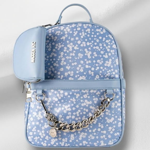 NEW Madden NYC Daisy Floral Zip Chain Mini Backpack - Picture 3 of 6